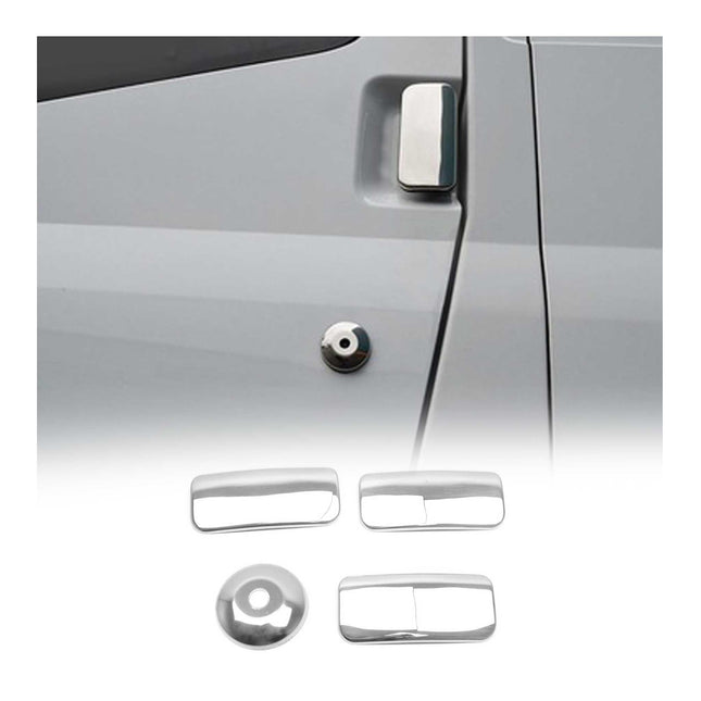 Chrom Türgriff Blende für Ford Transit 2000-2014 3-Tür Edelstahl 4tlg