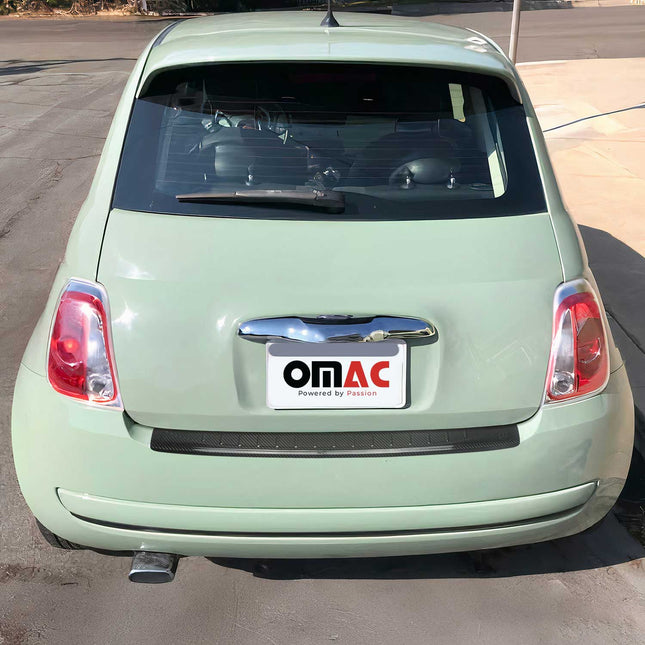 Ladekantenschutz Stoßstange für Fiat 500 / 500C 2007-2024 Echt Carbon Schwarz