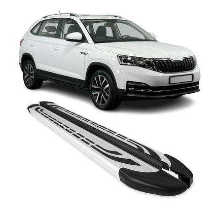 Trittbretter Seitenschweller für Skoda Kamiq 2019-2026 Silber Aluminium 2 tlg