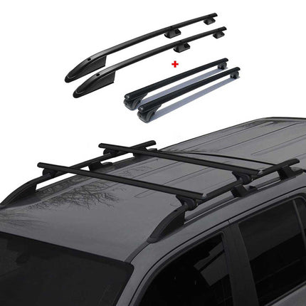 Dachreling + Dachträger für Ford Transit 2015-2026 Kurzer L1 Alu Schwarz 4x