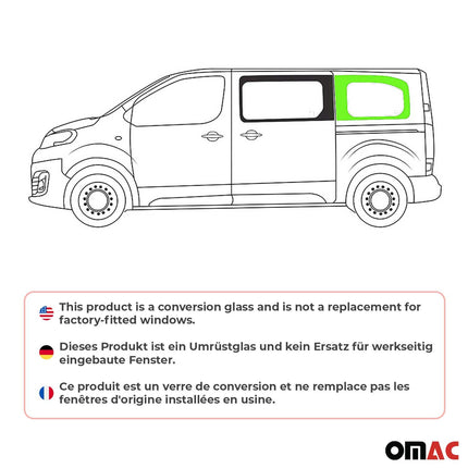Seitenfenster Auto Fenster für Citroen SpaceTourer 2016-2026 Schwarz Links L2
