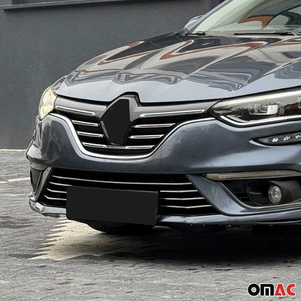 Kühlergrill Leisten Grillleisten für Renault Megane 2016-2022 Edelstahl Chrom 7x