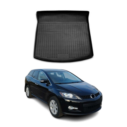 Kofferraummatte Kofferraumwanne für Mazda CX-7 2007-2012 Gummi TPE Schwarz