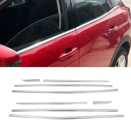 Fensterleisten Zierleisten für Peugeot 3008 2016-2025 Edelstahl Chrom 8tlg