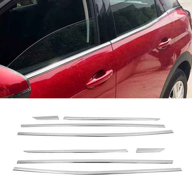 Fensterleisten Zierleisten für Peugeot 3008 2016-2025 Edelstahl Chrom 8tlg