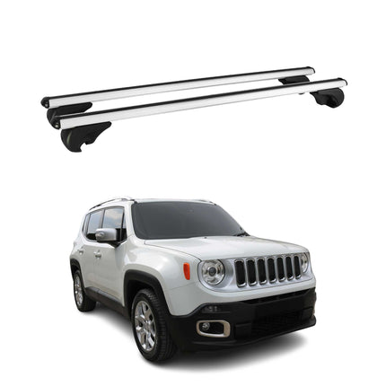 Dachträger Grundtäger für Jeep Renegade 2015-2025 75kg Alu Silber 2 tlg