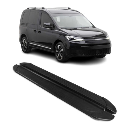 Trittbretter Seitenschweller für VW Caddy 2020-2024 L1 Kurzer Schwarz 2tlg