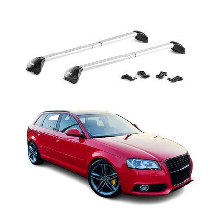 Dachträger für Audi A3 Sportback 8P 8V 8Y 2004-2026 100kg Alu Silber 2x ABE