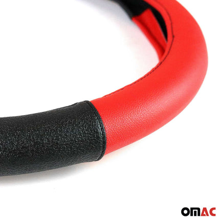 Lenkradbezug Lenkradhülle Lenkradschoner Lenkrad abdeckung Rot Schwarz Ø38-40 cm