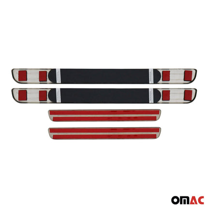 Einstiegsleisten Türschweller für Citroen C3 2002-2009 Chrom Gebürstet Dunkel 4x