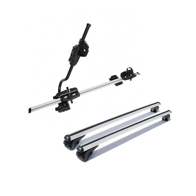 Dachträger + Fahrradträger Satz für VW Sharan 2010-2023 Aluminium Schwarz 3tlg