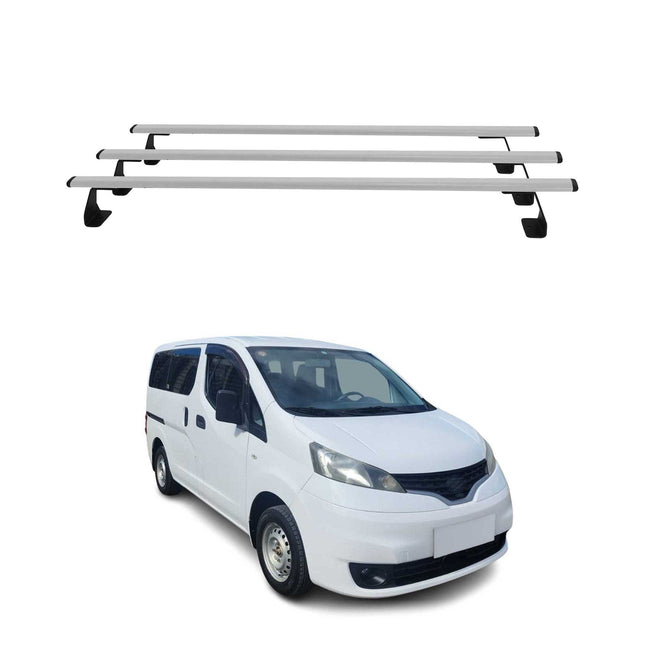 Dachträger Grundtäger für Nissan NV200 2009-2021 75kg Stahl Silber 3tlg