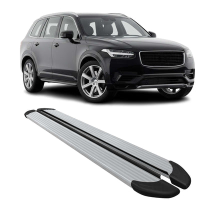 Seitenschweller Trittbretter Schweller für Volvo XC90 2015-2026 Aluminium Silber