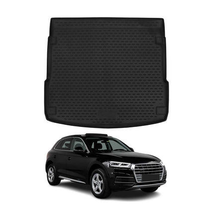Kofferraummatte Kofferraumwanne für Audi Q5 FY 2017-2024 Gummi TPE Schwarz