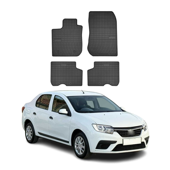 OMAC Gummi Fußmatten für Dacia Logan 2012-2024 Automatten Gummi Schwarz 4tlg
