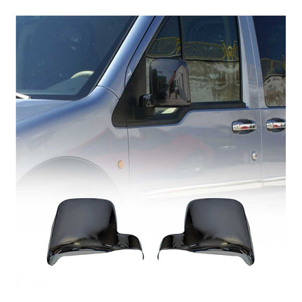 Spiegelkappen Spiegelabdeckung für Ford Connect 20002-2009 Chrom ABS Dunkel 2tlg
