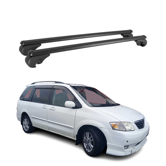Dachträger für Mazda MPV 1999-2006 Gepäckträger Grundträger Aluminium Schwarz 2x