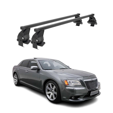 Menabo Dachträger Grundtäger für Lancia Thema 2011-2014 50kg Stahl Schwarz 2 tlg
