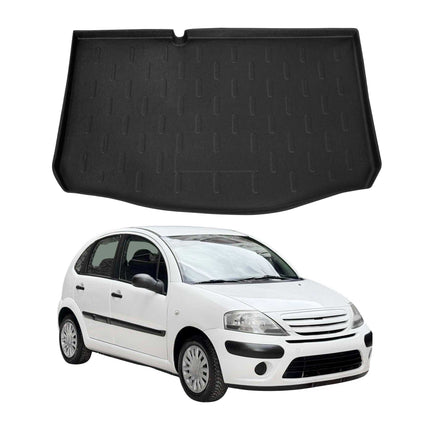 Kofferraumwanne Laderaumwanne für Citroen C3 2002-2009 5tür Gummi TPE Schwarz