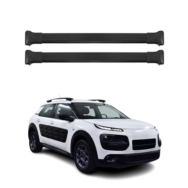 Dachträger Gepäckträger für Citroen C4 Cactus 2014-2021 Relingträger Alu Schwarz