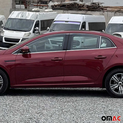 Fensterleisten Zierleisten für Renault Megane Limo 2016-2022 Edelstahl Chrom 12x