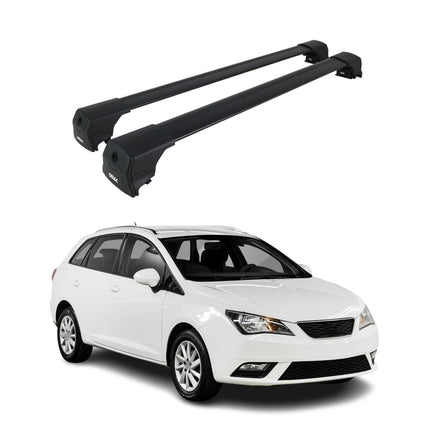 Dachträger Gepäckträger für Seat Ibiza Kombi 2009-2017 ABE Aluminium Schwarz