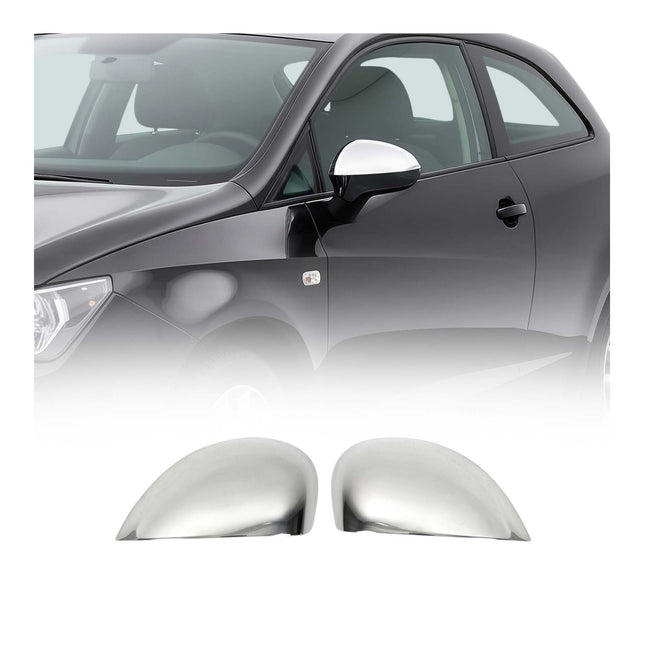 Spiegelkappen Spiegelabdeckung für Seat Leon 1P1 2005-2012 Edelstahl Chrom 2tlg