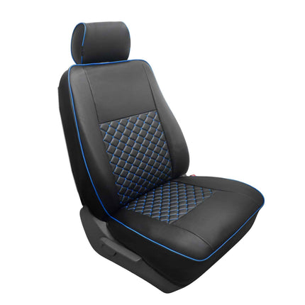 Sitzbezüge Schonbezüge für Ford Transit 2000-2014 Kunstleder Schwarz Blau 1tlg