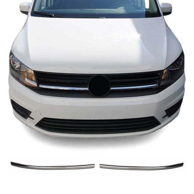 Kühlergrill Leisten Grillleisten für VW Caddy 2015-2020 Edelstahl Chrom 2tlg