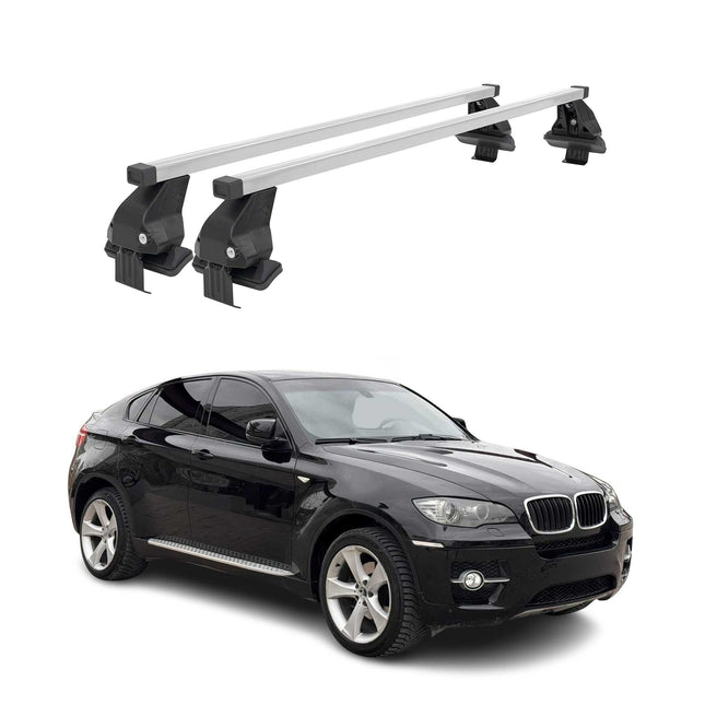 Menabo Dachträger Grundtäger für BMW X6 E71 E72 2007-2014 50kg Stahl Silber 2x
