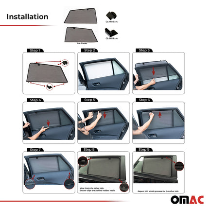 Sonnenschutz Seitenfenster für Toyota Corolla 2019-2026 Kombi Heckscheibe 2tlg