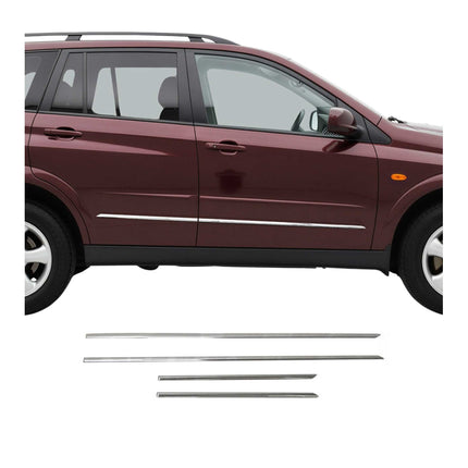 Seitentürleiste Türschutzleiste für Ssangyong Kyron 2007-2014 Chrom Edelstahl 4x