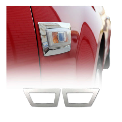 Blinkerrahmen Signalblende Blinker Umrandung für Opel Corsa D Edelstahl Chrom
