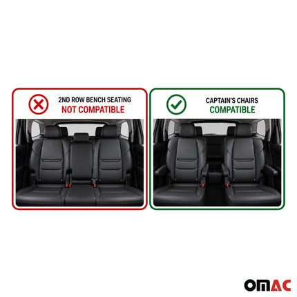OMAC Gummimatten Fußmatten für Chevrolet Tahoe 2007-2014 7 Sitz TPE Schwarz 6x