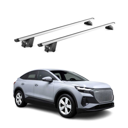 Dachträger Grundtäger für Audi Q4 2021-2026 100kg Aluminium Silber 2tlg ABE