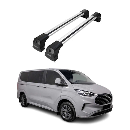 Dachträger für Ford Transit Custom / Tourneo Custom 2023-2026 75kg Alu Silber 2x