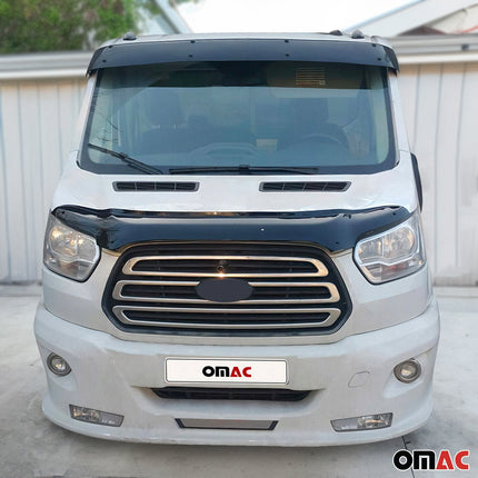 Sonnenblende Motorhaube Deflektor Set für Ford Transit 2015-2019 Pre-FL Acryl 2x