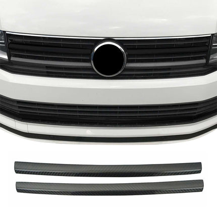 Kühlergrill Grillleisten für VW T6 Transporter 2015-2019 Highline Echt Carbon 2x