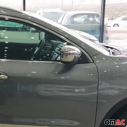 Spiegelkappen Spiegelabdeckung für Nissan Pathfinder 2013-2019 Chrom ABS Silber