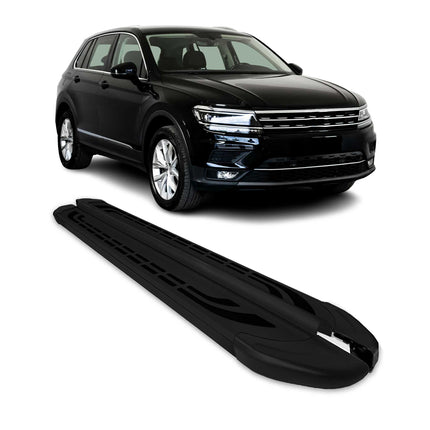 Trittbretter Seitenschweller für VW Tiguan Allspace 2016-2023 Alu Schwarz