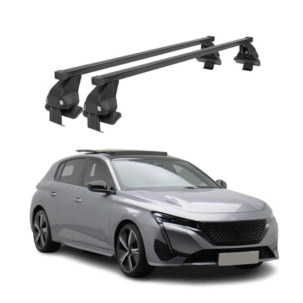Menabo Dachträger Grundtäger für Peugeot 308 2021-2026 50kg Stahl Schwarz 2 tlg