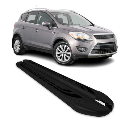 Trittbretter Seitenschweller Seitenbretter für Ford Kuga I 2008-2012 Alu Schwarz