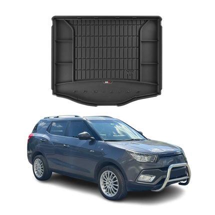 OMAC Gummi Kofferraumwanne für Ssangyong XLV 2016-2021 TPE Laderaumwanne Schwarz