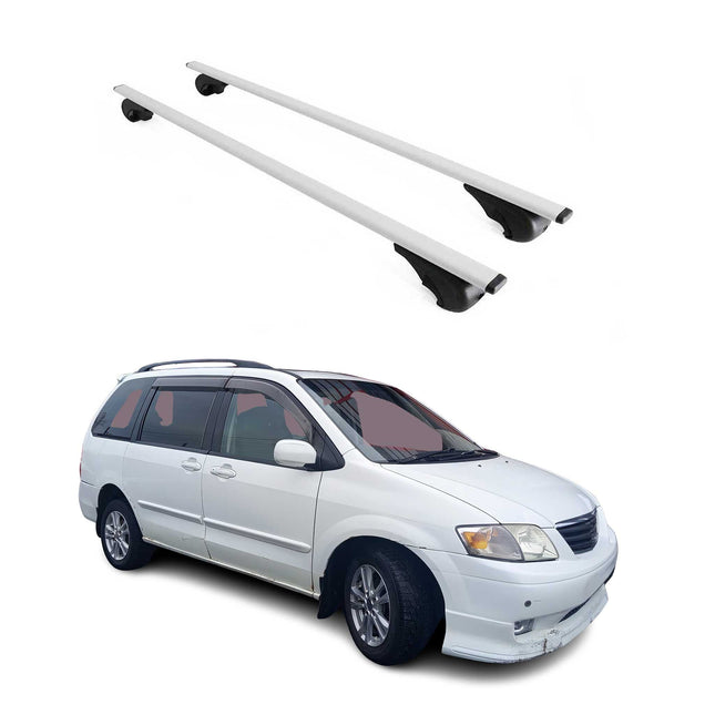 Dachträger Grundtäger für Mazda MPV 1996-2006 75kg Metall Silber 2 tlg