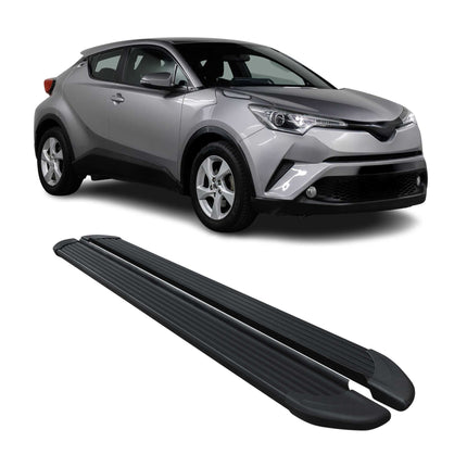 Seitenschweller Trittbretter Schweller für Toyota C-HR 2016-2023 Alu Schwarz