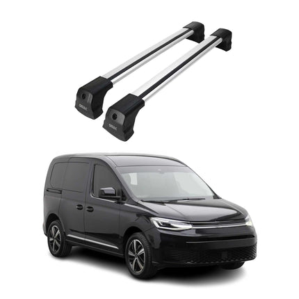 Dachträger Grundtäger für VW Caddy 2020-2026 75kg Aluminium Silber 2 tlg