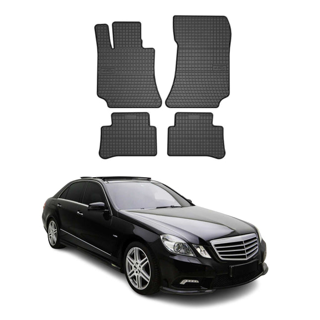 OMAC Gummi Fußmatten für Mercedes E Klasse W212 2009-2016 Automatten Schwarz 4x