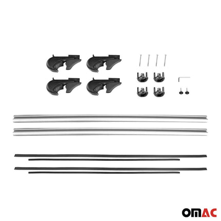 Dachträger für Toyota Land Cruiser J12 2002-2009 Gepäckträger Alu Schwarz 2x