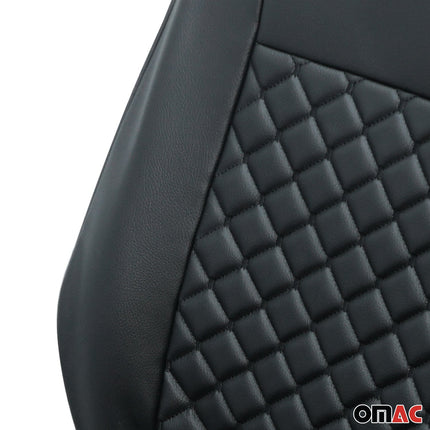 Sitzbezüge Schonbezüge für Ford Transit 2000-2009 Kunstleder Schwarz 2+1