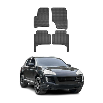 OMAC Gummi Fußmatten für Porsche Cayenne 2002-2010 Automatten Gummi Schwarz 4tlg